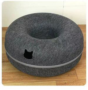 Discover the Comfortable Round Pet Tunnel Bed for Playtime
