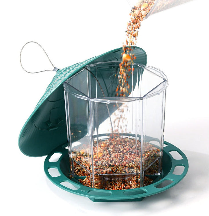 Discover the Magic of Birdwatching with Our Outdoor Garden Hanging Transparent Bird Feeder