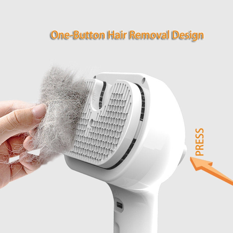 Self-Cleaning Pet Deshedding Mist Grooming Brush