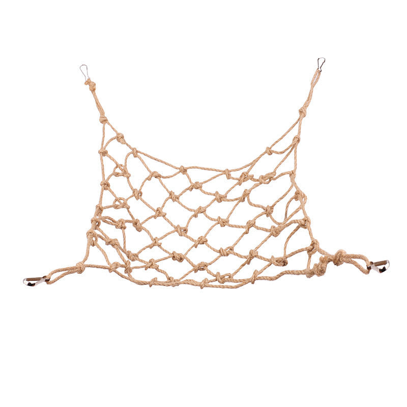 Discover the Joy of Play with the Parrot Hemp Rope Climbing Net Cage Swing Toy