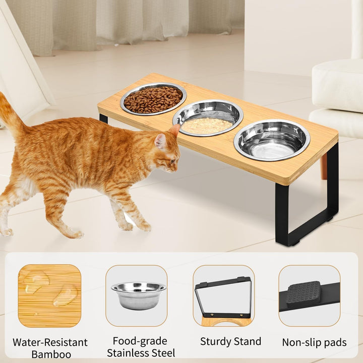Elevate Your Pet's Dining Experience with Our Pet Iron Wood Feeding Rack